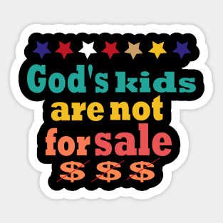 God's kids are not for sale vintage retro Sticker